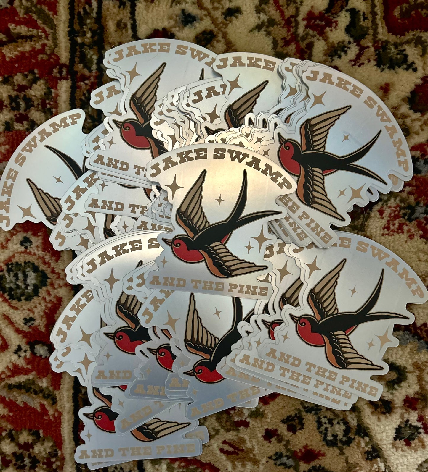 Holographic Swallow Stickers