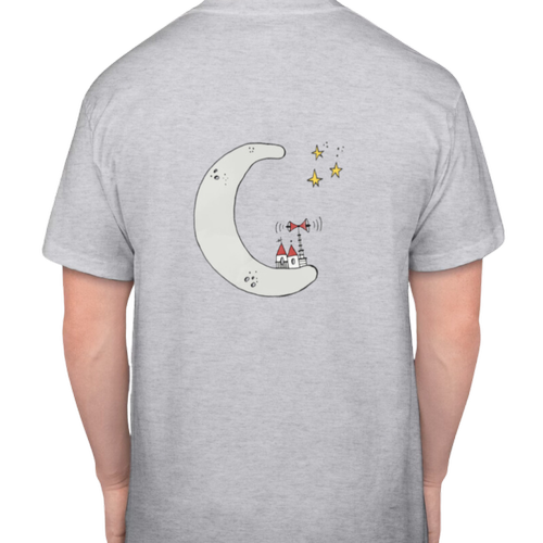 T-Shirt with Moon Print